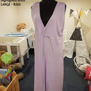 Lilac Purple Maternity/Breast feeding/Nightgown Dress (Size: Large)