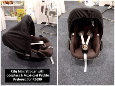 City Mini Stroller with adapters Maxi cosi Pebble Preloved for R3699