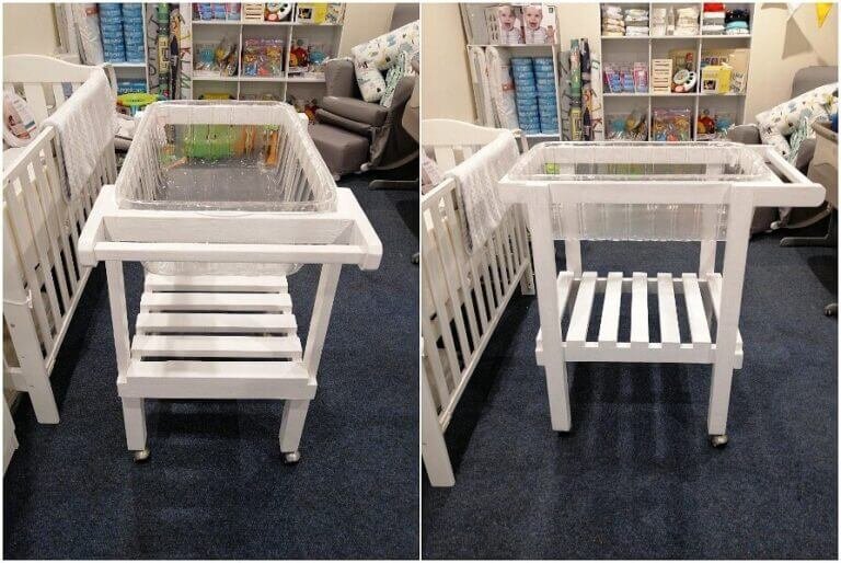 Hospital Baby Bath And Bed Trolley