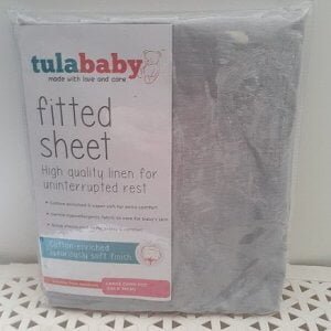 Tula Baby Large Camp Cot Fitted Sheet (Grey)