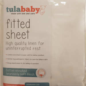 Tula Baby Std Cot Fitted Sheet (White)