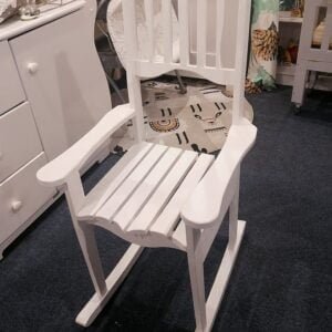 White Slim Rocking Chair