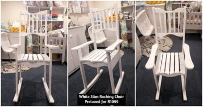 White Slim Rocking Chair