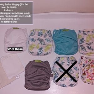 Bamboo Baby Pocket Nappy Girls Set