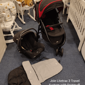 Joie Litetrax 3 Travel System with footmuff