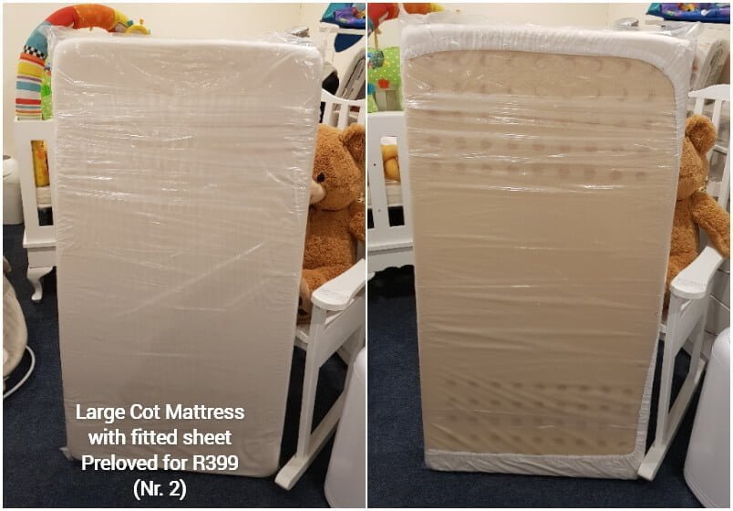 Large Cot Mattress with fitted sheet Nr. 2