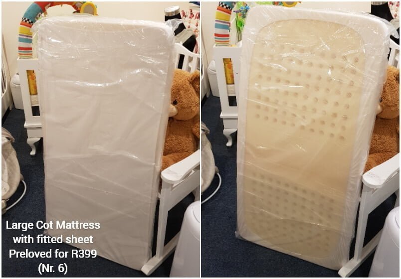 Large Cot Mattress with fitted sheet Nr. 6