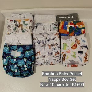 Bamboo Baby Pocket Nappy Boy Set