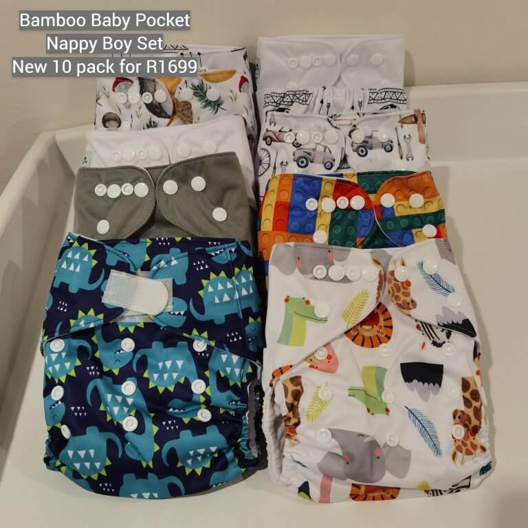 Bamboo Baby Pocket Nappy Boy Set