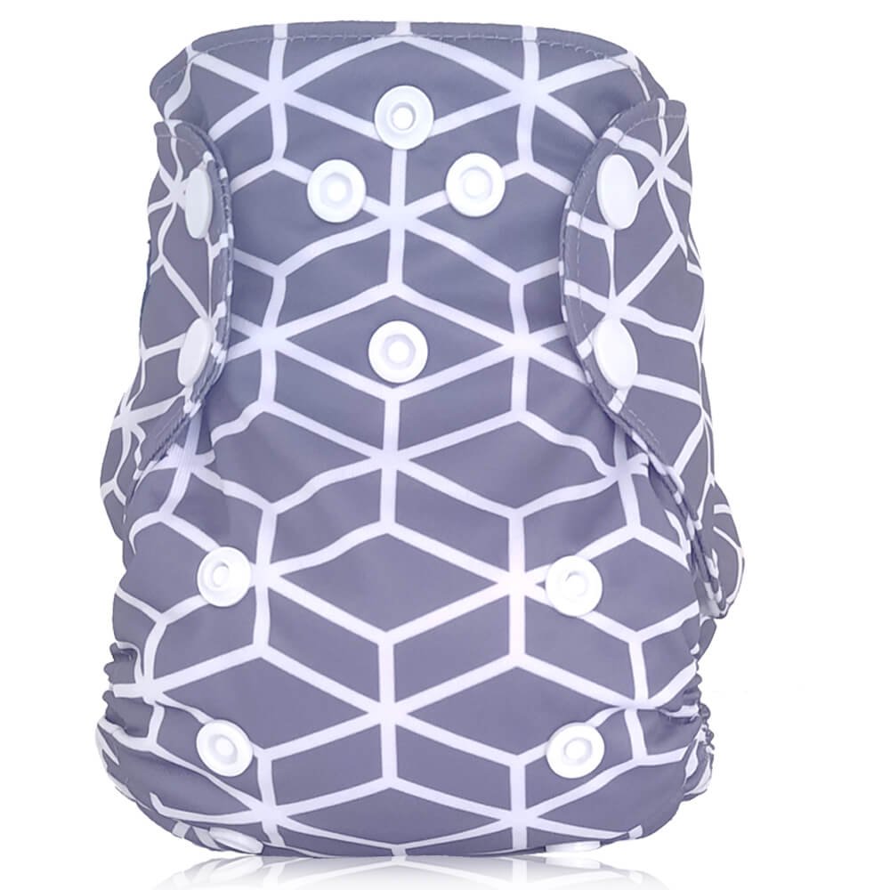 Bamboo Baby Newborn All-In-One Nappy (Geometric 2)