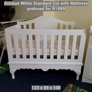 Antique White Cot