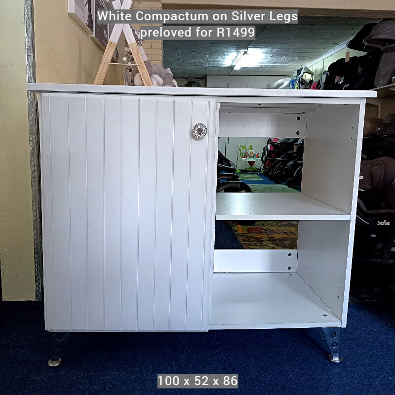 White Compactum On Silver Legs R1499 MBH Cape Town