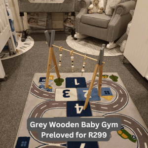 Grey Wooden Baby Gym