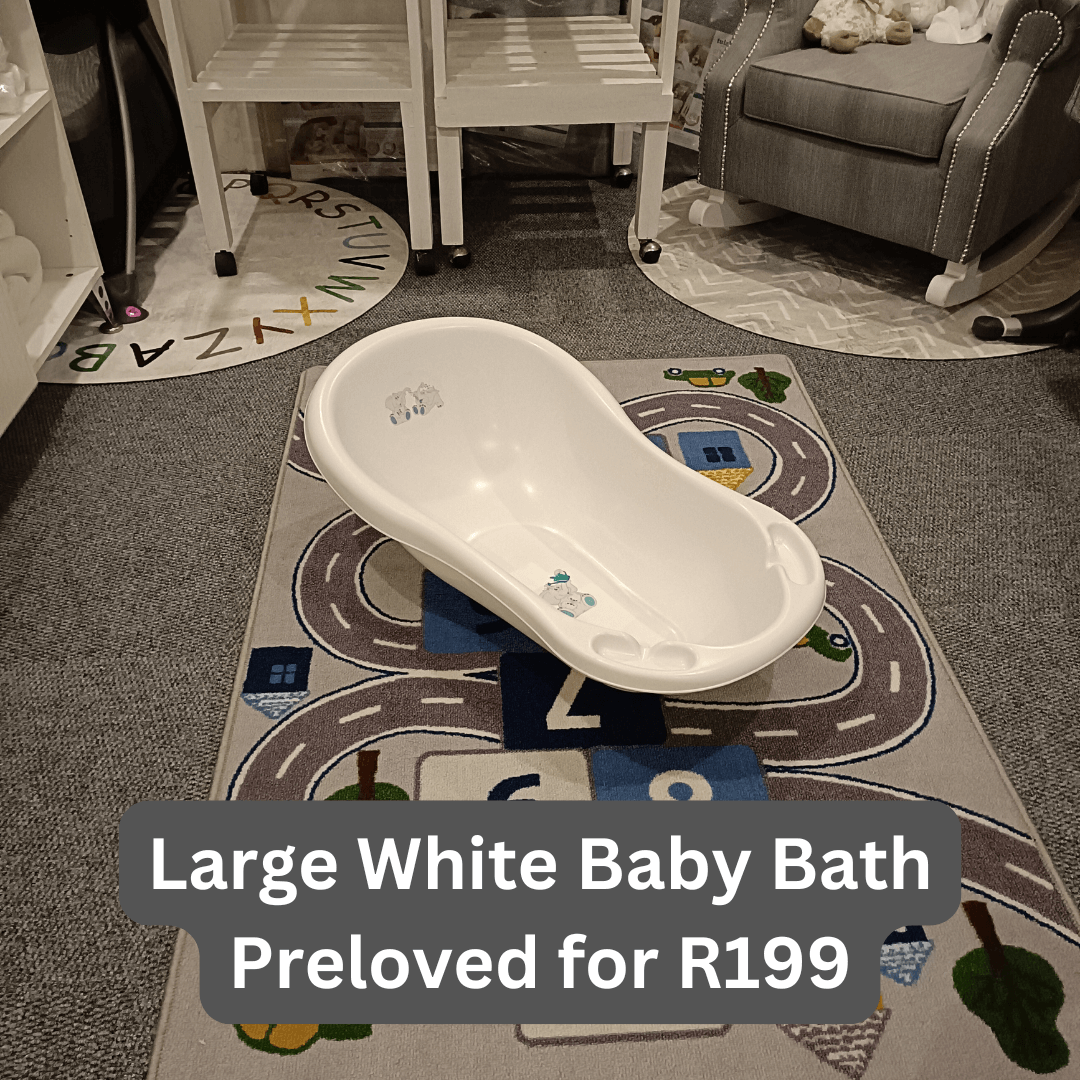 large white baby bath