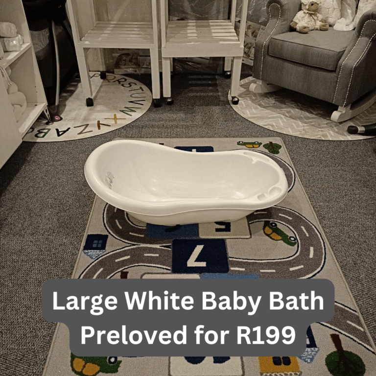 large white baby bath