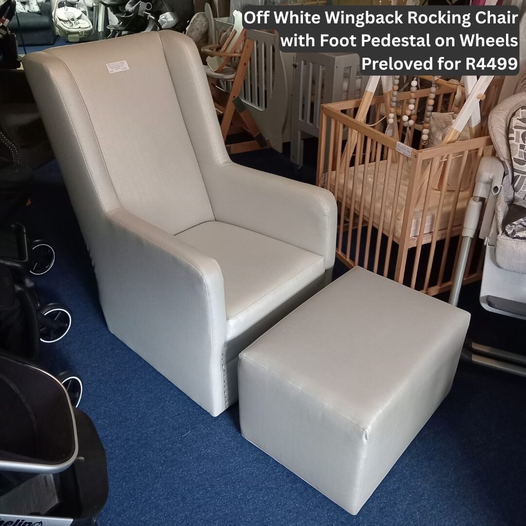 Wingback Rocking Chair with Foot Pedestal