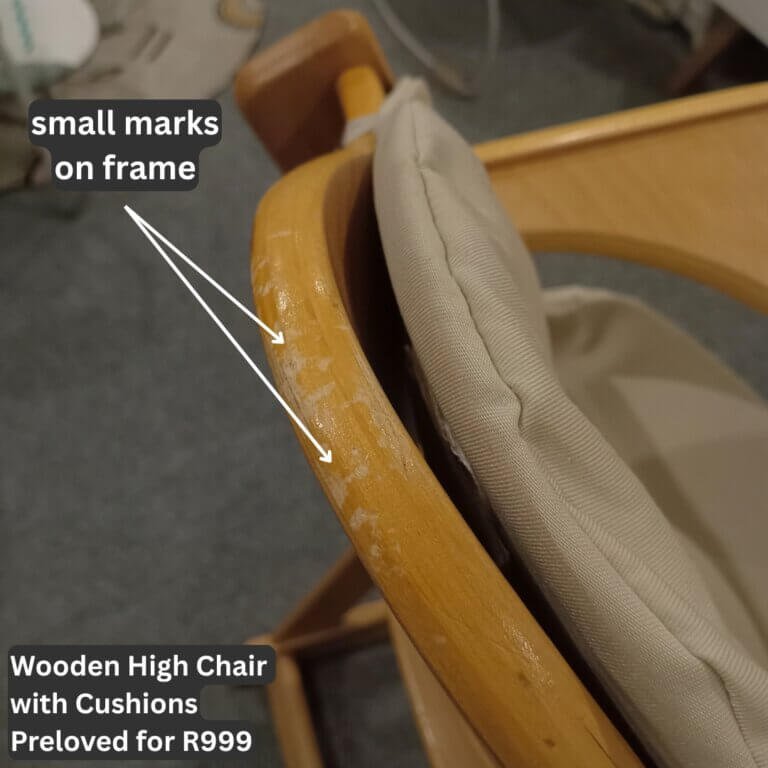 Wooden High Chair with Cushions
