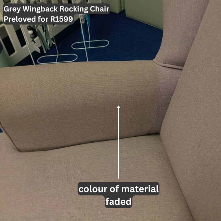 Grey Wingback Rocking Chair