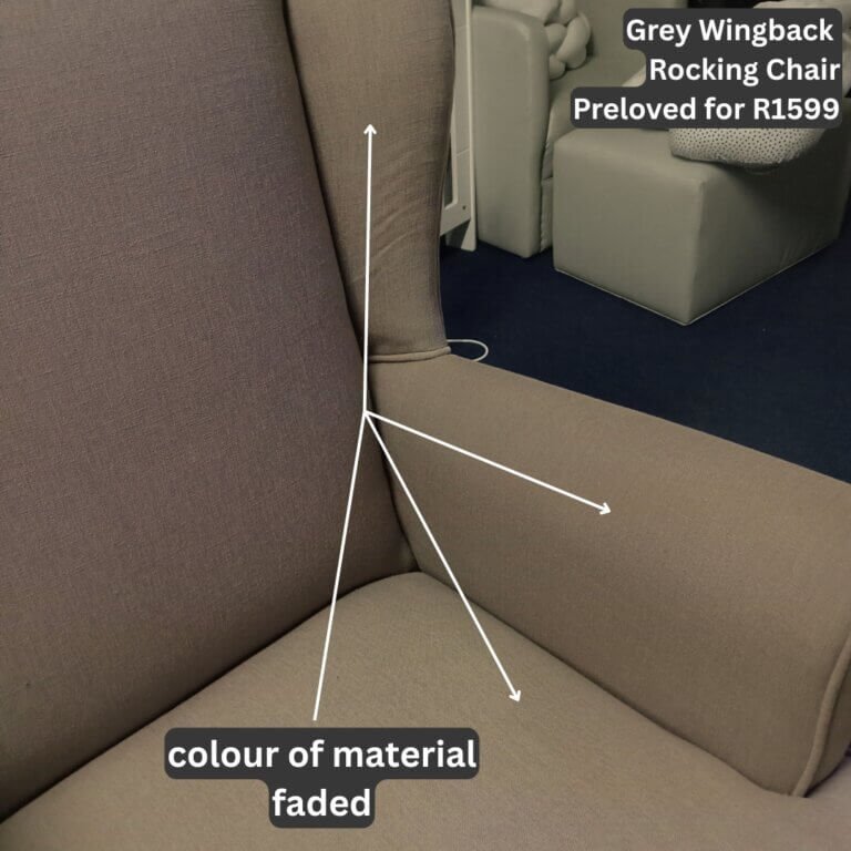 Grey Wingback Rocking Chair