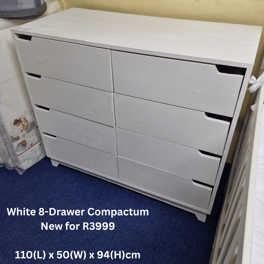 White 8-Drawer Compactum New for R3999 110(L) x 50(W) x 94(H)cm