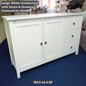 Large White Compactum with Doors & Drawers