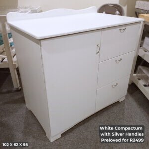 White Compactum with Silver Handles