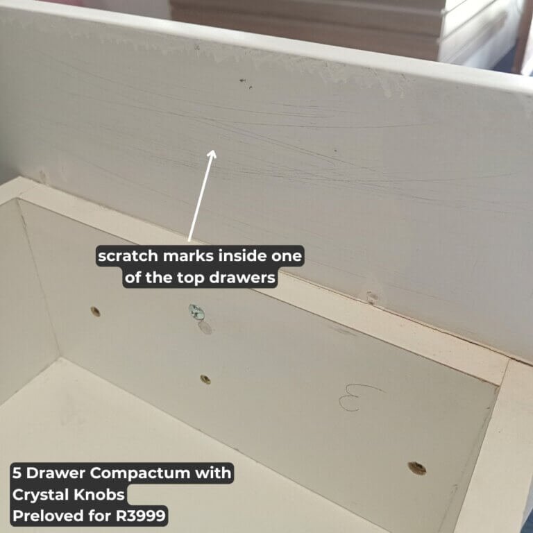 5 Drawer Compactum with Crystal Knobs