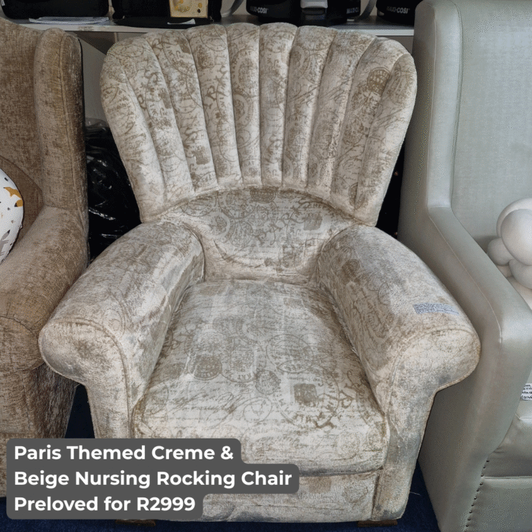Paris Themed Creme & Beige Nursing Rocking Chair