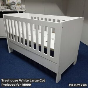 Treehouse White Large Cot
