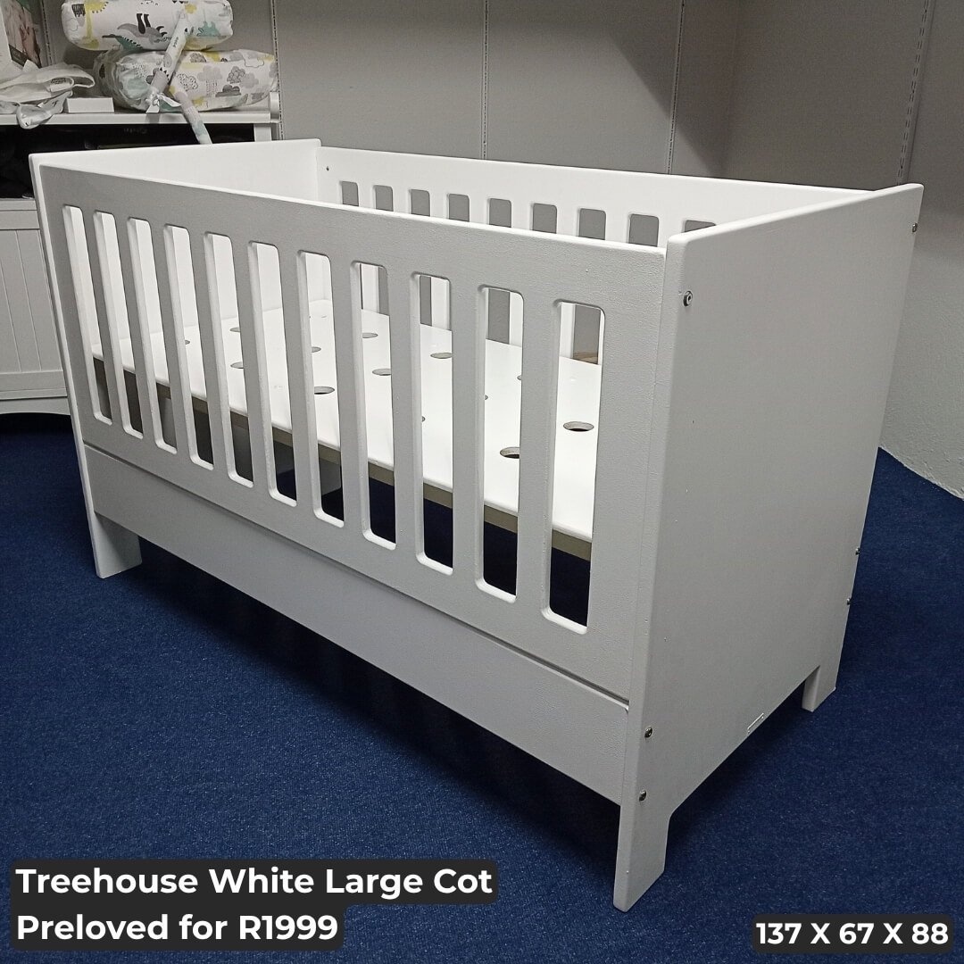 Treehouse White Large Cot