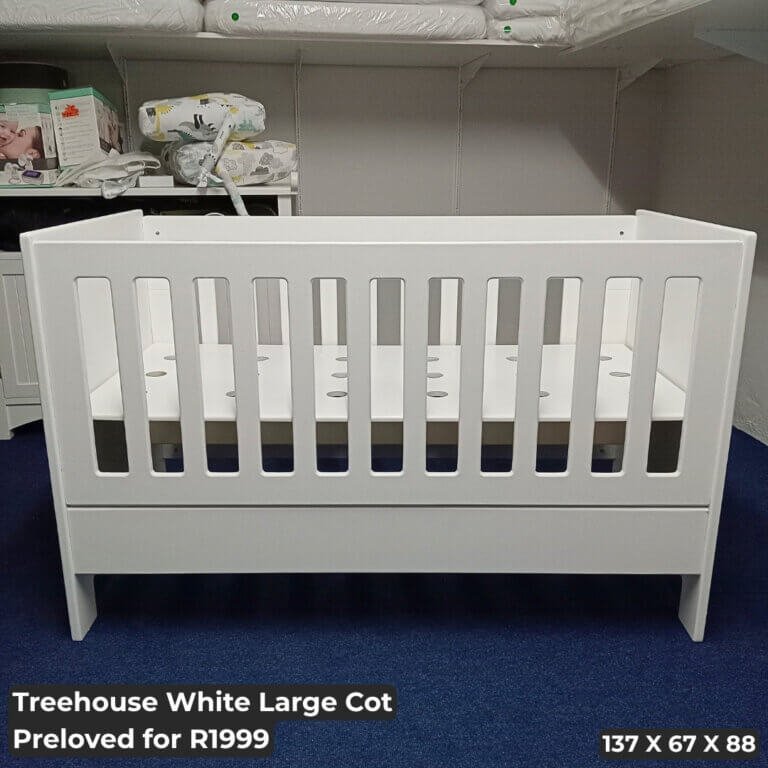 Treehouse White Large Cot