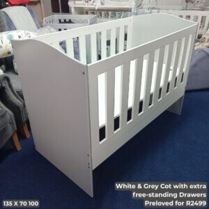 White & Grey Cot