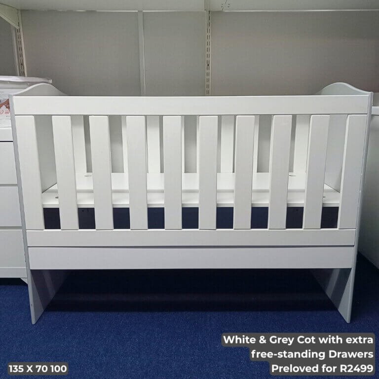 White & Grey Cot