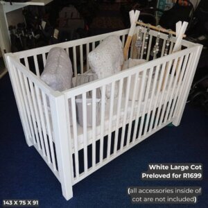 White Large Cot