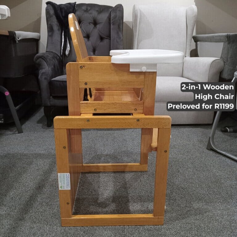 2-in-1 Wooden High Chair