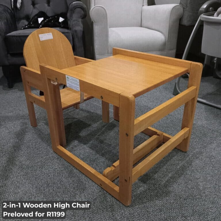 2-in-1 Wooden High Chair
