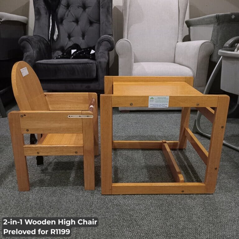 2-in-1 Wooden High Chair