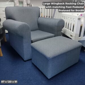 Grey Rocking Chair with matching Foot