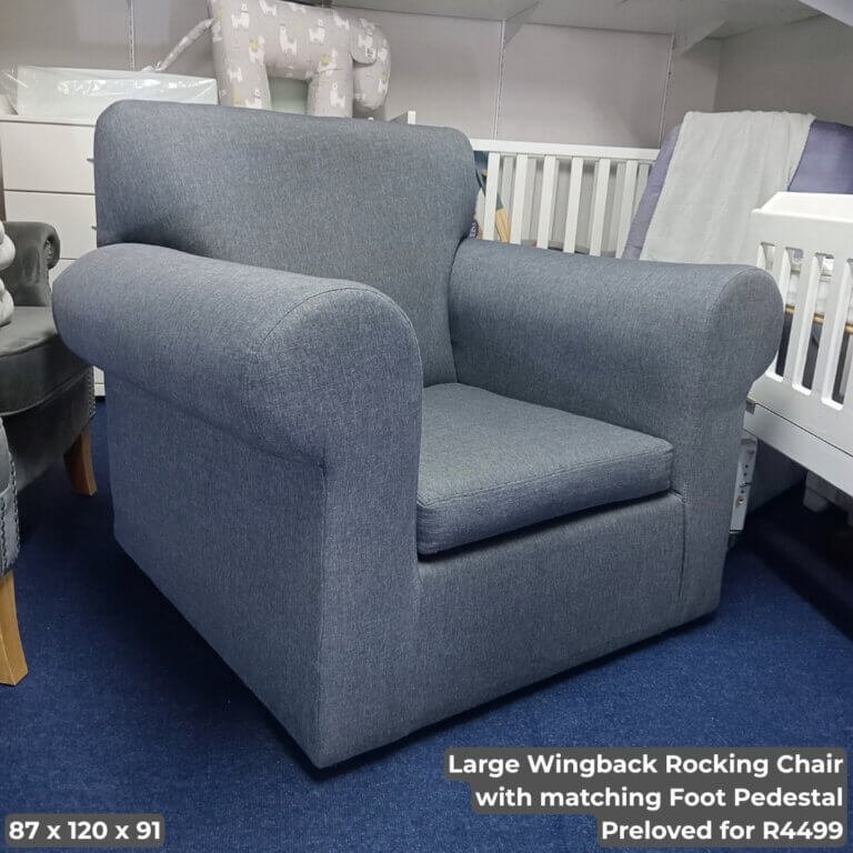 Grey Rocking Chair with matching Foot