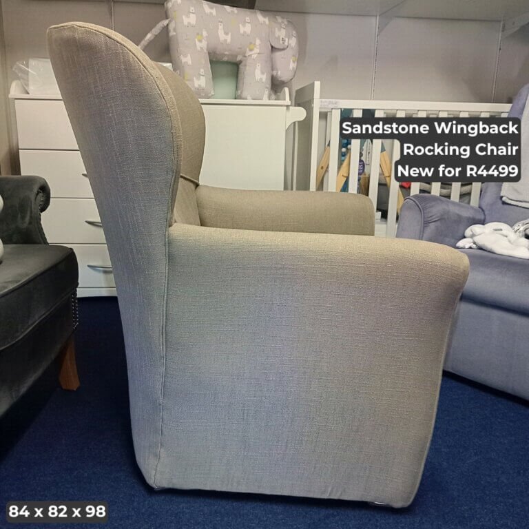 New Sandstone Wingback Rocking Chair