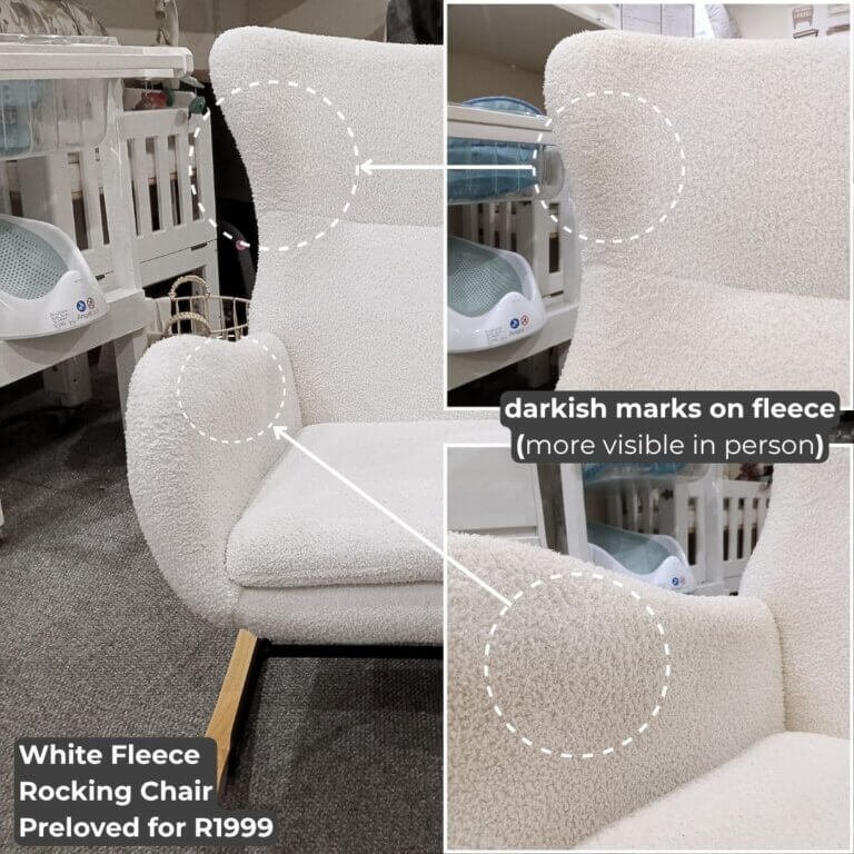 White Fleece Rocking Chair