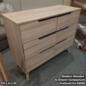 Modern Wooden 6-Drawer Compactum