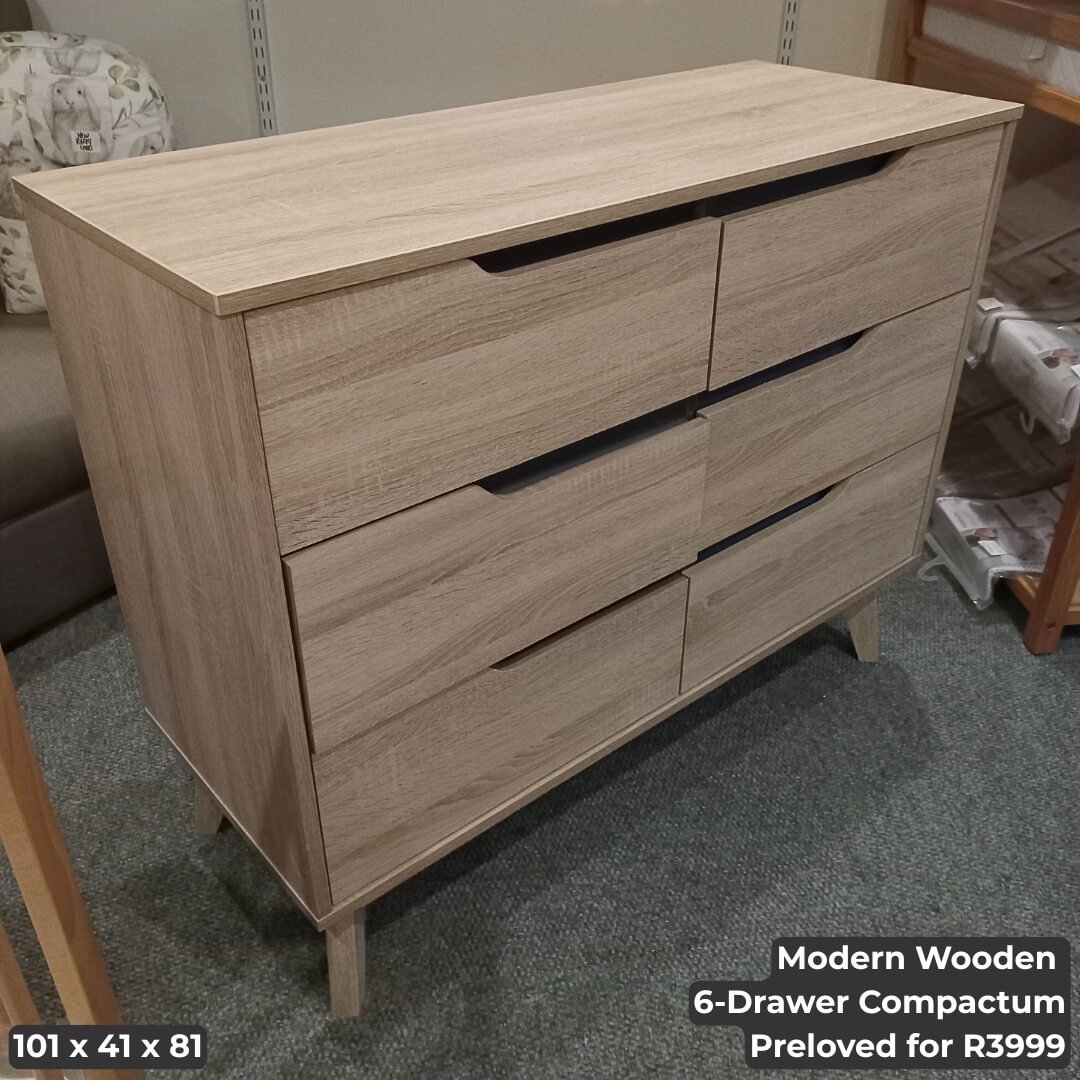 Modern Wooden 6-Drawer Compactum