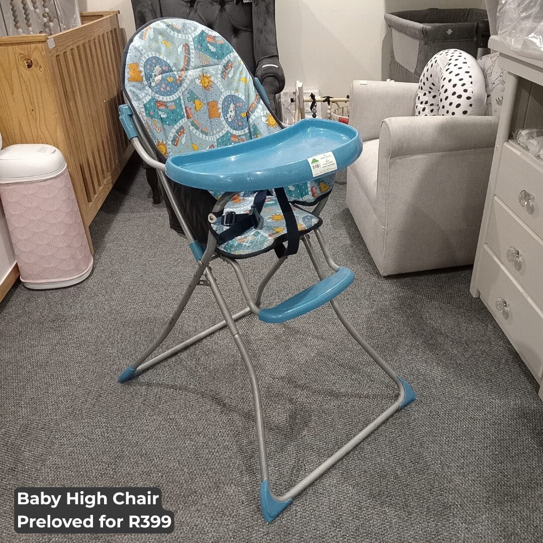 High Chair - Blue Farm Animals