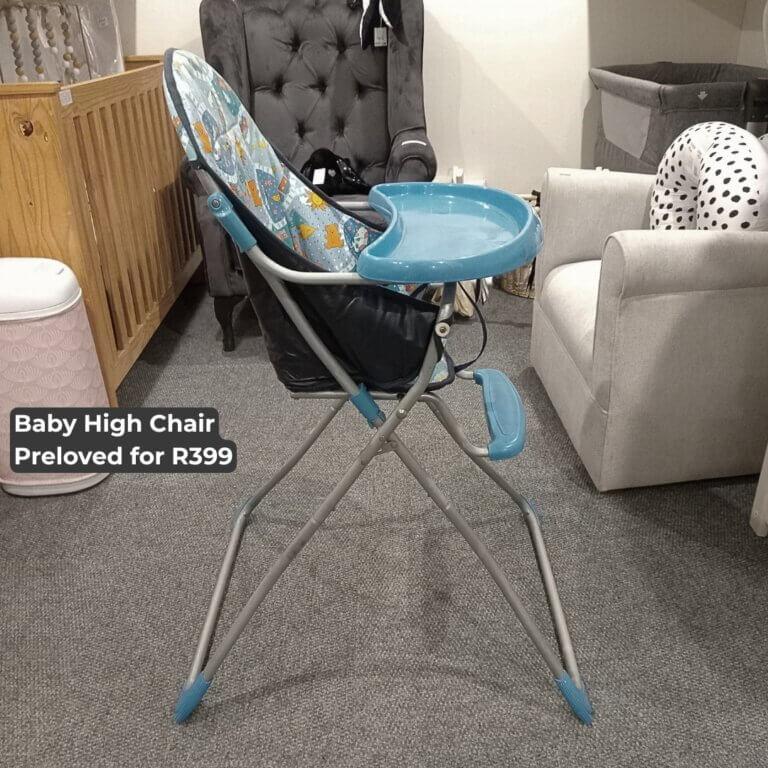 High Chair - Blue Farm Animals