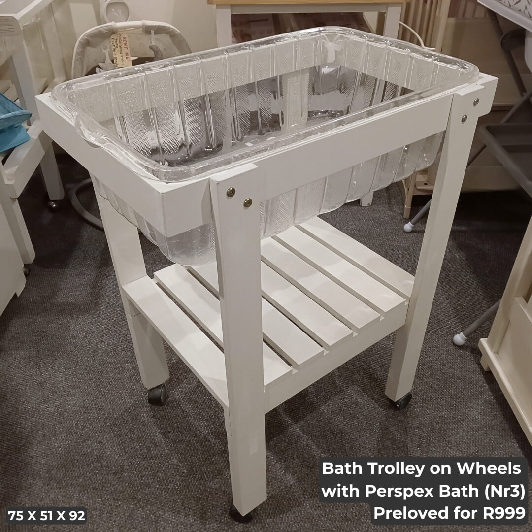 Bath Trolley on Wheels with Medical Grade Bath