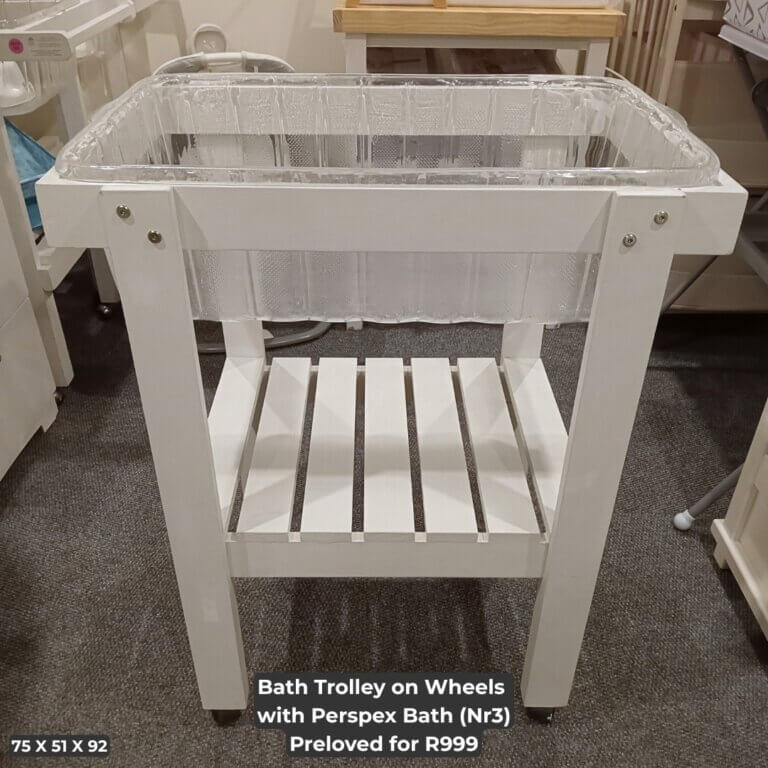 Bath Trolley on Wheels with Medical Grade Bath