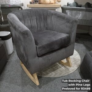 Tub Rocking Chair with Pine Legs