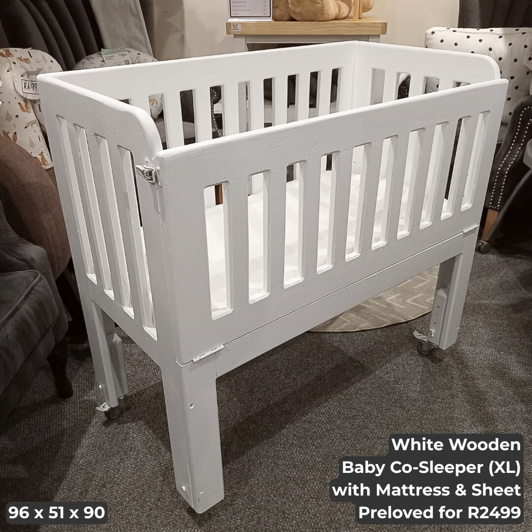 White Wooden Baby Co-Sleeper