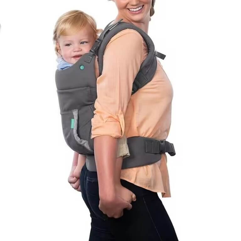 Front and Back Baby Carrier with Hip Seat